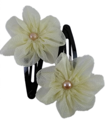 

Threads N Ribbons Flower 12B Hair Clip(Beige)