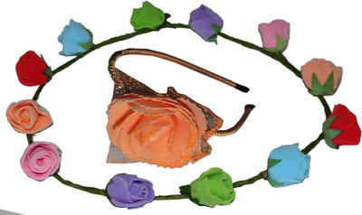 

Juhi Headband with Floral Hair Accessory Set(Multicolor)
