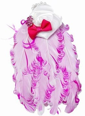 Pink & Blue India Beautiful Soft Feather Baby with Pearl Head Band(Pink)