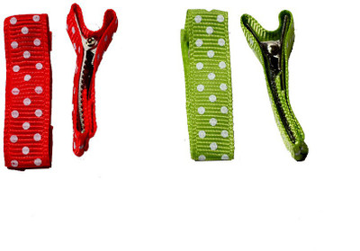 

Pikaboo Polka Dot Alligator Hair Clip(Red, Green)