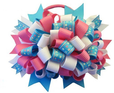

Angel Closet Ribbon Puff Rubber Band(Blue)