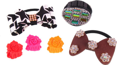 

My DT Lifestyle HAIR ACCESSORIES Hair Claw, Rubber Band(Multicolor)