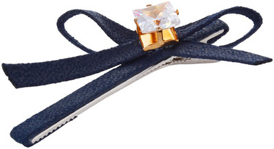 

Fayon Daily Casual Work Blue Bow Crystal Hair Pin(Blue)