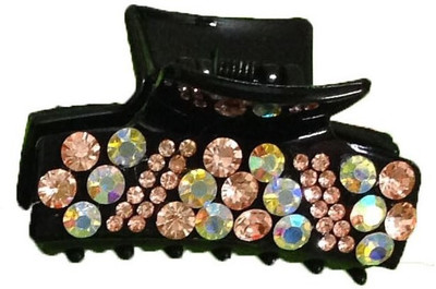 

GRACE FASHION VILLA American Diamind Hair Clip(Black)