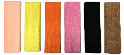 

UNI Gifts Shop 6-pack Cotton Headbands Assorted 6 Colors Stretch Elastic Yoga sports Headband Head Band(Multicolor)