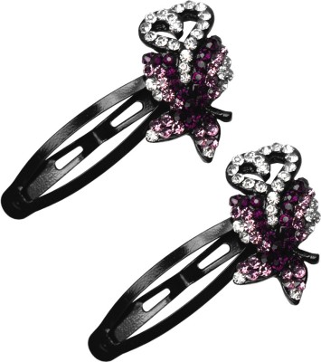 

Glitters Online Purple Colour American Diamond Hair Clip(Purple)