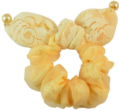 

Sarah Yellow Fabric Hair Rubber Band for Women Rubber Band(Yellow)