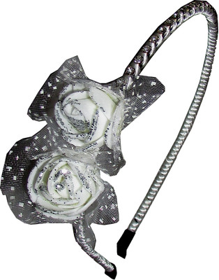 

Juhi Rose Floral Hair Band(White)