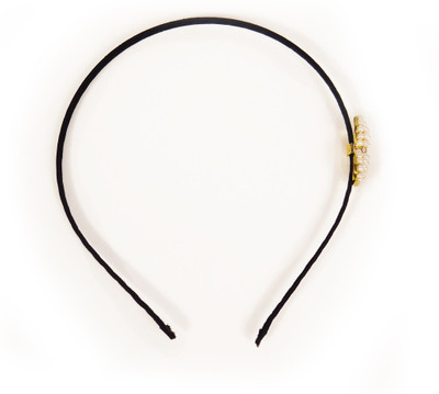 

Jewel Touch Cute Pearly Bow Design Hair Band(Black)