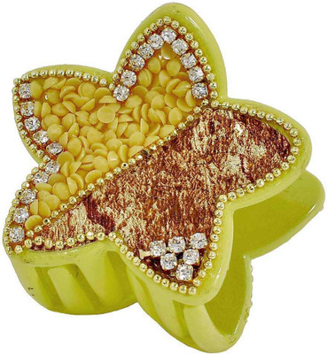 

Maayra Stunning Designer Hair Claw(Yellow, Gold)