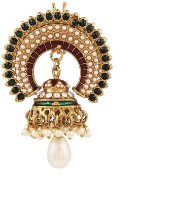 

Creative India Exports Traditional Gold Plated Elegantly Handcrafted Pearl Jhumka Hair Pin(Multicolor)