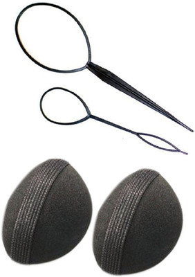

Pankh Puff Bun And Topsy Tail Maker Combo Hair Accessory Set(Black)