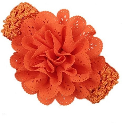 

Pikaboo Crochet Cutwork Flower Head Band(Orange)