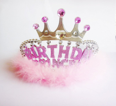 

M&C Dream Gifts M&C Dream Gifts Pink Crystals Birthday Crown Head Band(Pink)
