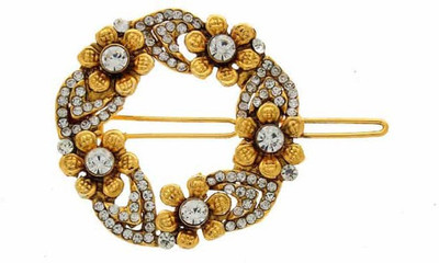 

Anuradha Art ZHP-629 Hair Clip(Gold, White)