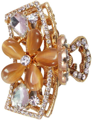 

My DT Lifestyle STONE STUDD PARTYWEAR METAL CLUTCHER Hair Claw(Gold)