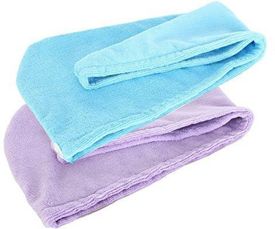 

Nanjing Yinglite Commercial & Trading Co., Ltd Yinglite Microfiber 2PCS Hair Drying Towel Bath Head Wrap Turban Violet&blue Size: 9.8" X 25.2" Quick Dry Hat Cap NEW (2 Pack) Head Band(Blue)