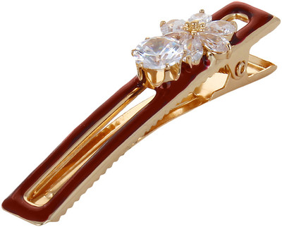 

Fayon Chic Stylish White Rhinestone Red Hair Pin(Red)