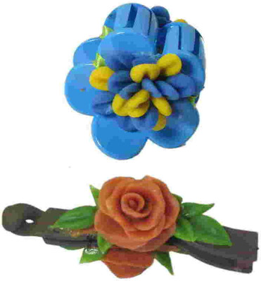 

Advanc Hotline Porcelain clay work fancy hair clutcher (Combo of 2) Hair Clip(Multicolor)