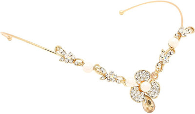 

Sanjog Elvish-inspired Victorian Wedding Circlet, Sultan Tiara Hair Band(Gold)