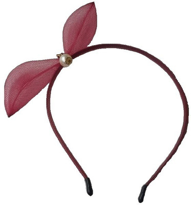 

Viva Fashions Pearl Centered Bow Hair Band(Maroon)