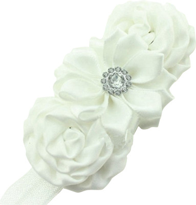

AkinosKIDS Satin Flower Diamond Pearl Head Band(White)