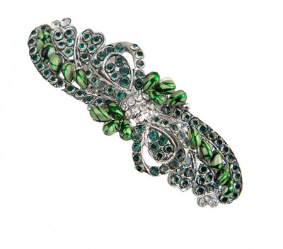 

Taj Pearl Designer Hair Clip(Silver)