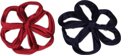 

Trinklets Pack of Red & Blue Flower Hair Clip(Blue, Red)