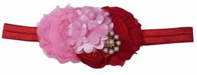 

Pinkblueindia Designer Flowers with bow Head Band(Pink)