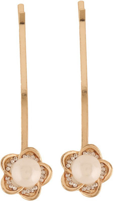 

Jazz Jewellery Toned Stone Hair Pin(Gold)