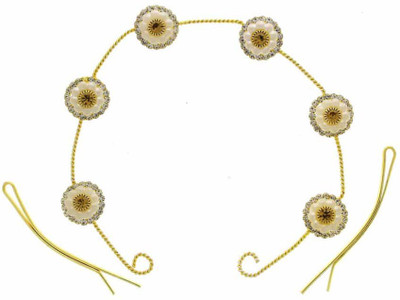 

Anuradha Art ZHB-550 Hair Pin(White, Gold)