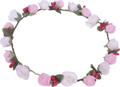 

Sanjog Gracious Pink and White Tiara Head Band(Pink, White)