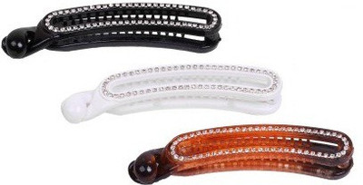 

One Personal Care Princess Diamond Studded Designer Wear Hair Accessory Set, Banana Clip(Multicolor)