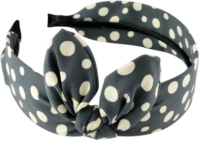 

Sarah Polka Dot Bow Hair Band(Grey)