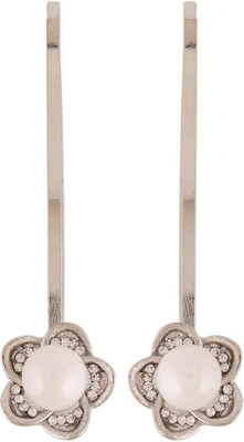 

Jazz Jewellery Toned Stone Hair Pin(Silver)