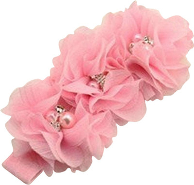 

AkinosKIDS Chiffon Flower Pearl Diamond Embellished Head Band(Pink)