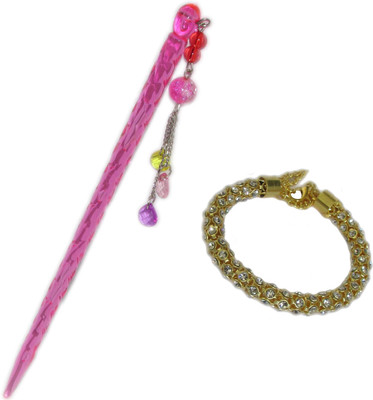 

ASMO Juda Pin with Bracelet Hair Accessory Set(Multicolor)