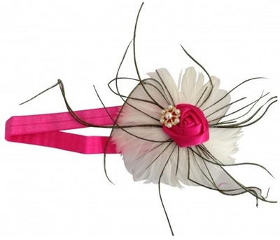 

NeedyBee Feather for Newborn and Baby Girls Head Band(White)