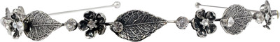 

Mansiyaorange Trendy Floral Fancy Leaves Funky Tiarra Hair Band(Silver)