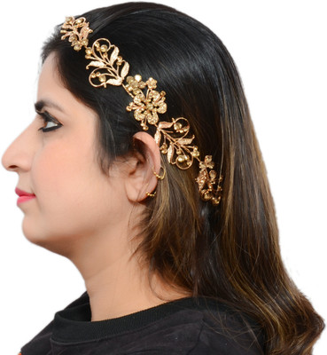 

Mansiyaorange Latest Floral Funky Flexible Foldable Tiarra Hair Pin Hair Accessory Set(Gold)