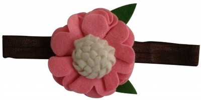 

NeedyBee Baby with Felt Flower Head Band(Light Pink)