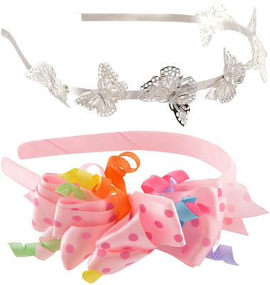 

My DT Lifestyle BUTTERFLY & BOW STYLE CLOTH & METAL COMBO Hair Band(Multicolor)