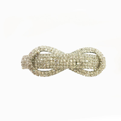 

AccessHer designer studded back clip hair accessories Hair Clip(White)