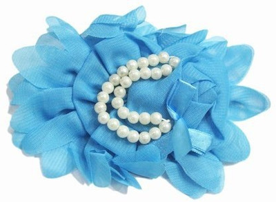 

Pink & Blue India Baby Girl Roses and Pearl Head Band(Blue)