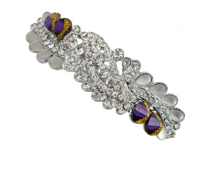

Taj Pearl Designer Hair Clip(Silver)