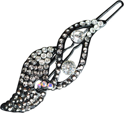 

Glitters Online Blackish Colour American Diamond Hair Clip(Silver)