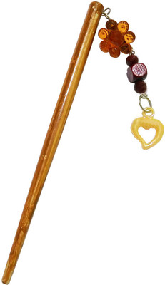 

CraftEra Wooden Stick Hair Pin(Brown)