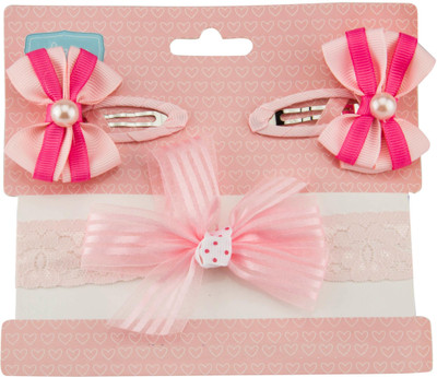 

Babies Bloom Pink Cute And Cozy (Set Of 3) Hair Accessory Set(Pink)