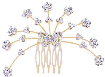 

Super Drool Glitter and Glamour Studded Hair Clip(Gold)