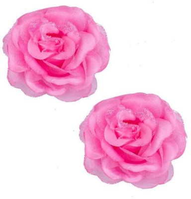 

Majik Wedding Bridal Sweet Blossom Rose Flower For Girls And Women Hair Clip(Pink)